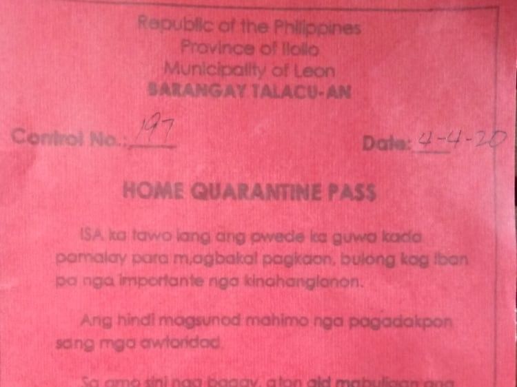 philippines quarantine pass